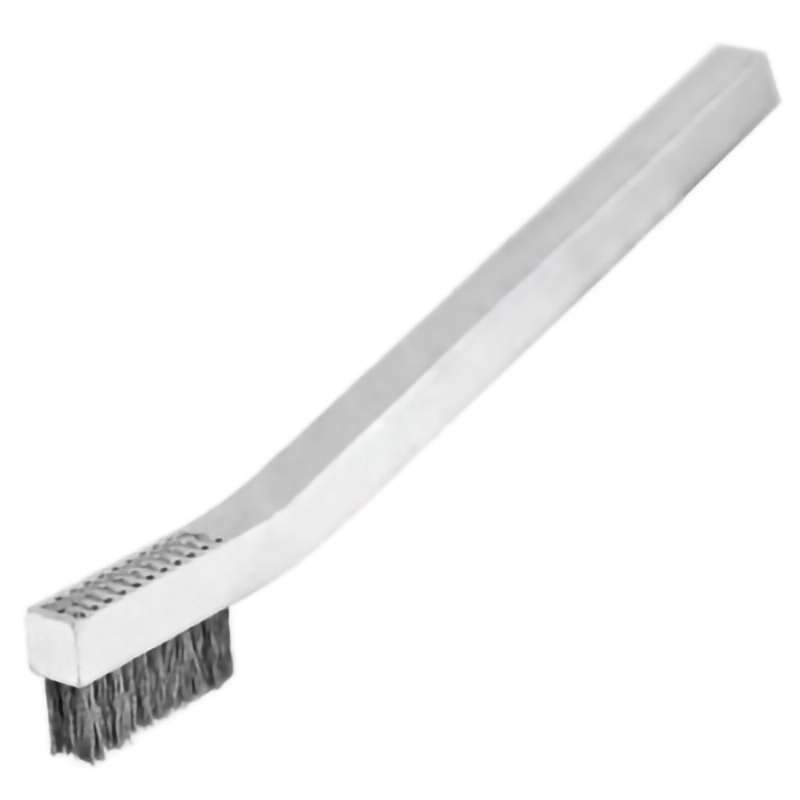 Scratch Brush, Conductive, Toothbrush, Titanium/Aluminum, 3 Row, 6-7/16"